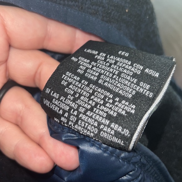 LONDON FOG PUFFY JACKET Xxl Navy Blue Gold Zipper - Picture 8 of 10